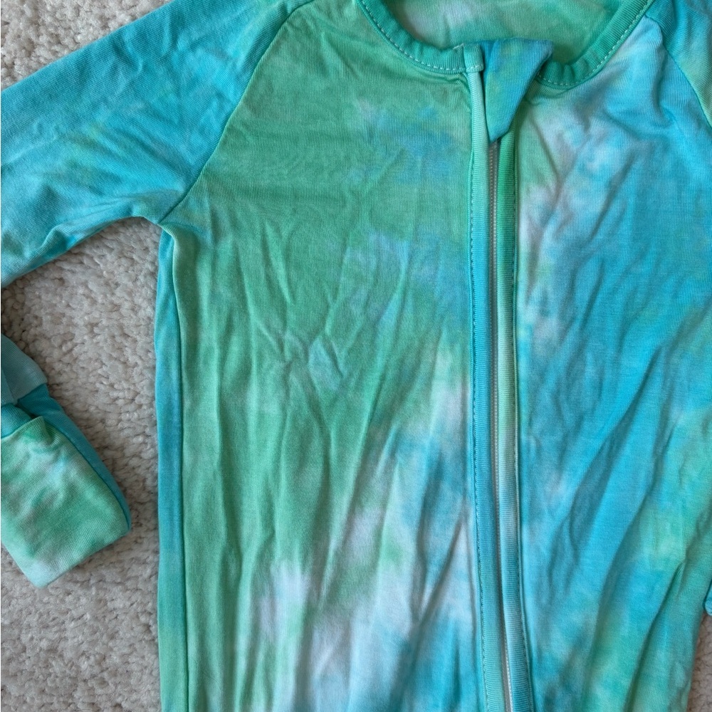 Bamboo Baby blue and green Tie-Dye convertible One Piece - Picture 3 of 12
